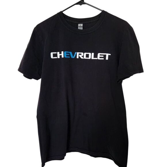 Gildan Soft Style Mens Chevrolet Graphix Black T-Shirt Size Medium - Picture 1 of 8